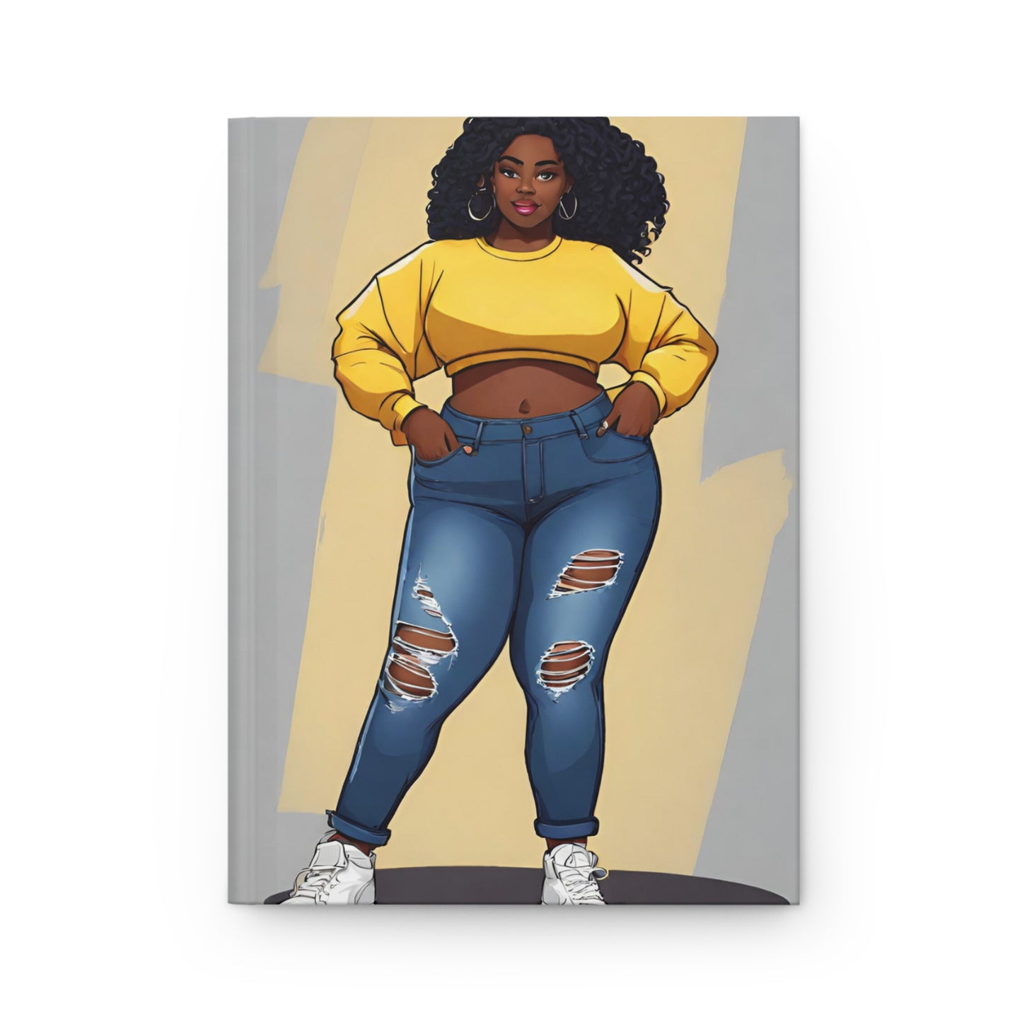 Hardcover Journal "Beauty Gold Crop & Blue Jeans" - Street Queens Collection