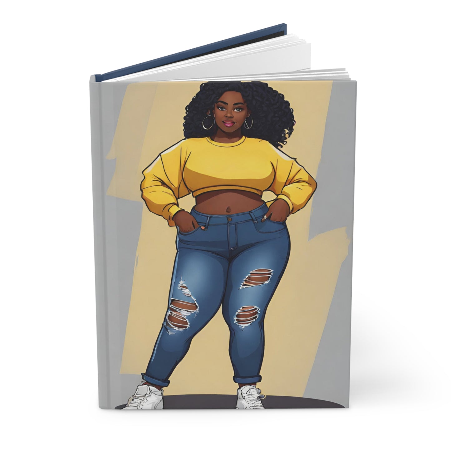 Hardcover Journal "Beauty Gold Crop & Blue Jeans" - Street Queens Collection