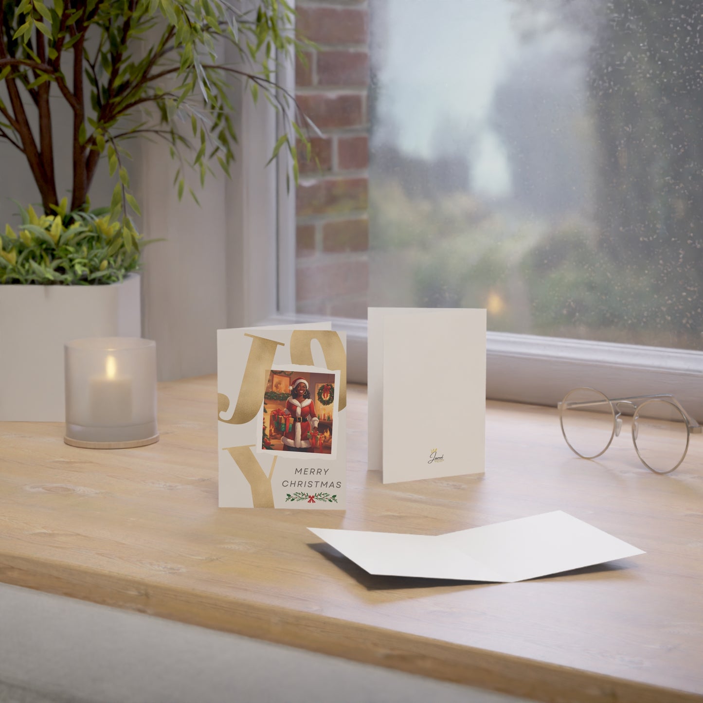 'Joy' Greeting Cards Merry Christmas Holiday Card