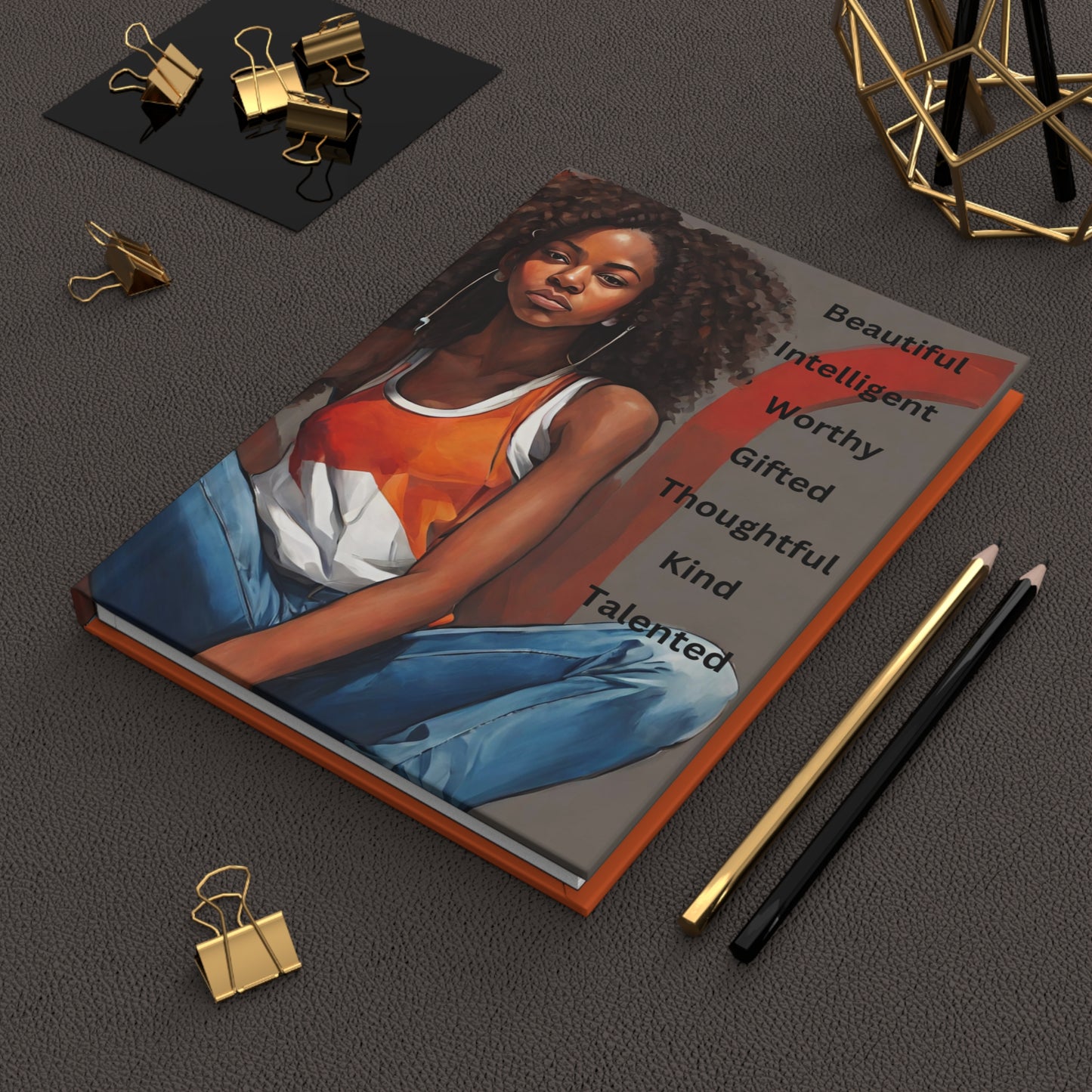 Hardcover Journal "Affirmations Teen Girl (Orange)" - Youth Collection