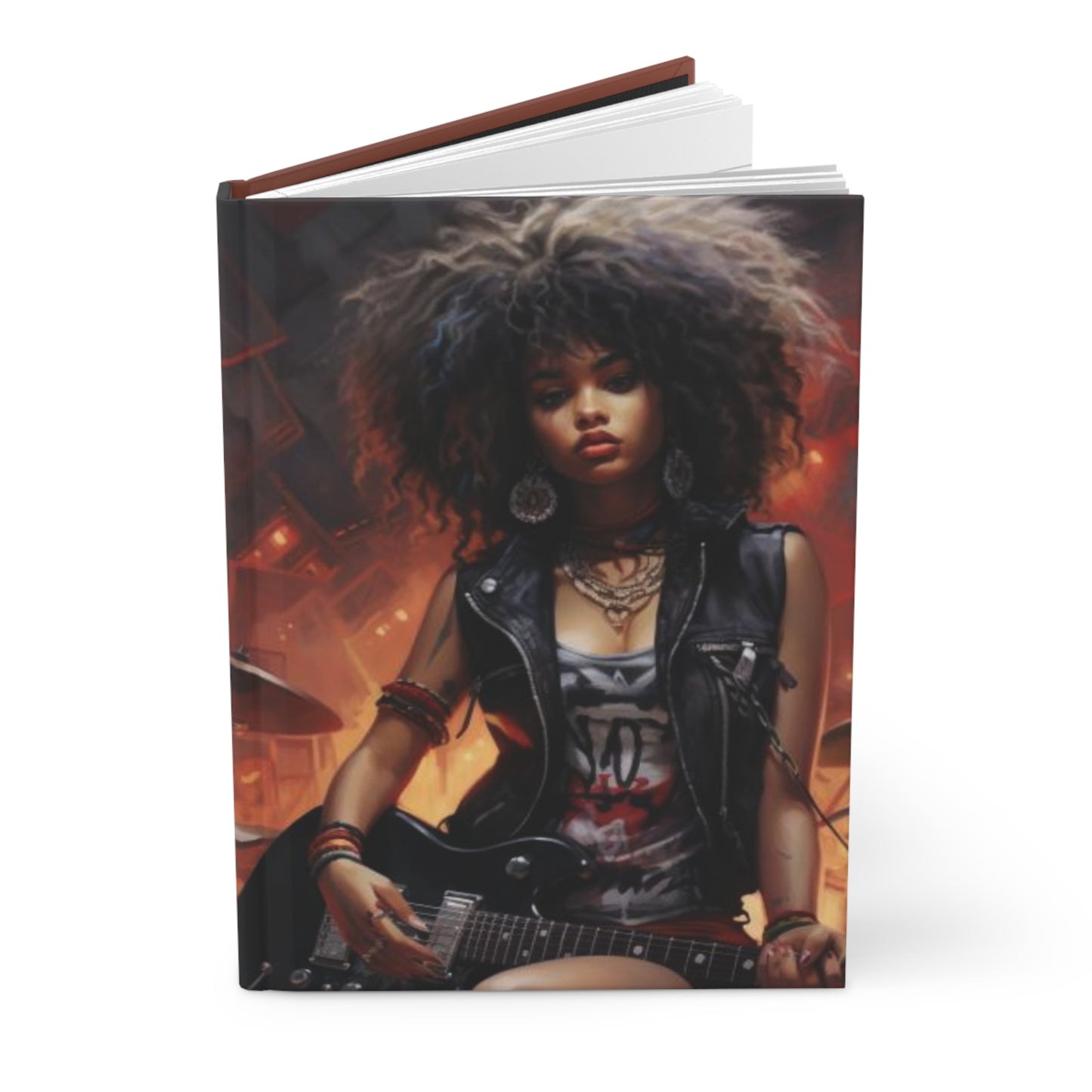 Hardcover Journal Black Woman "Rockstar" - Street Queens Collection