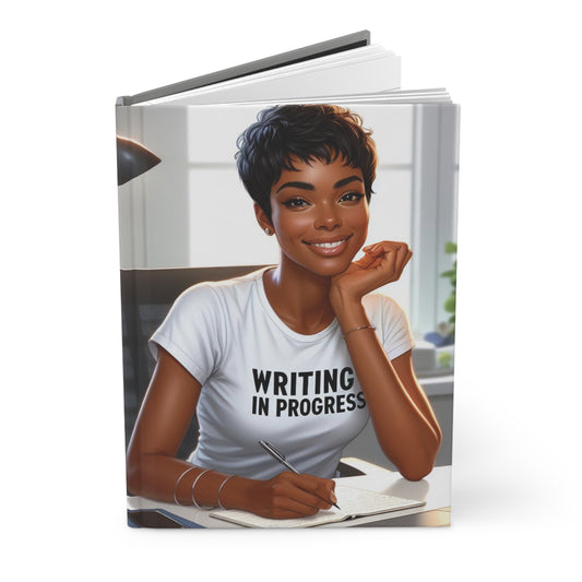 Hardcover Journal Black Woman "Writing in Progress" - Boss Queens Collection