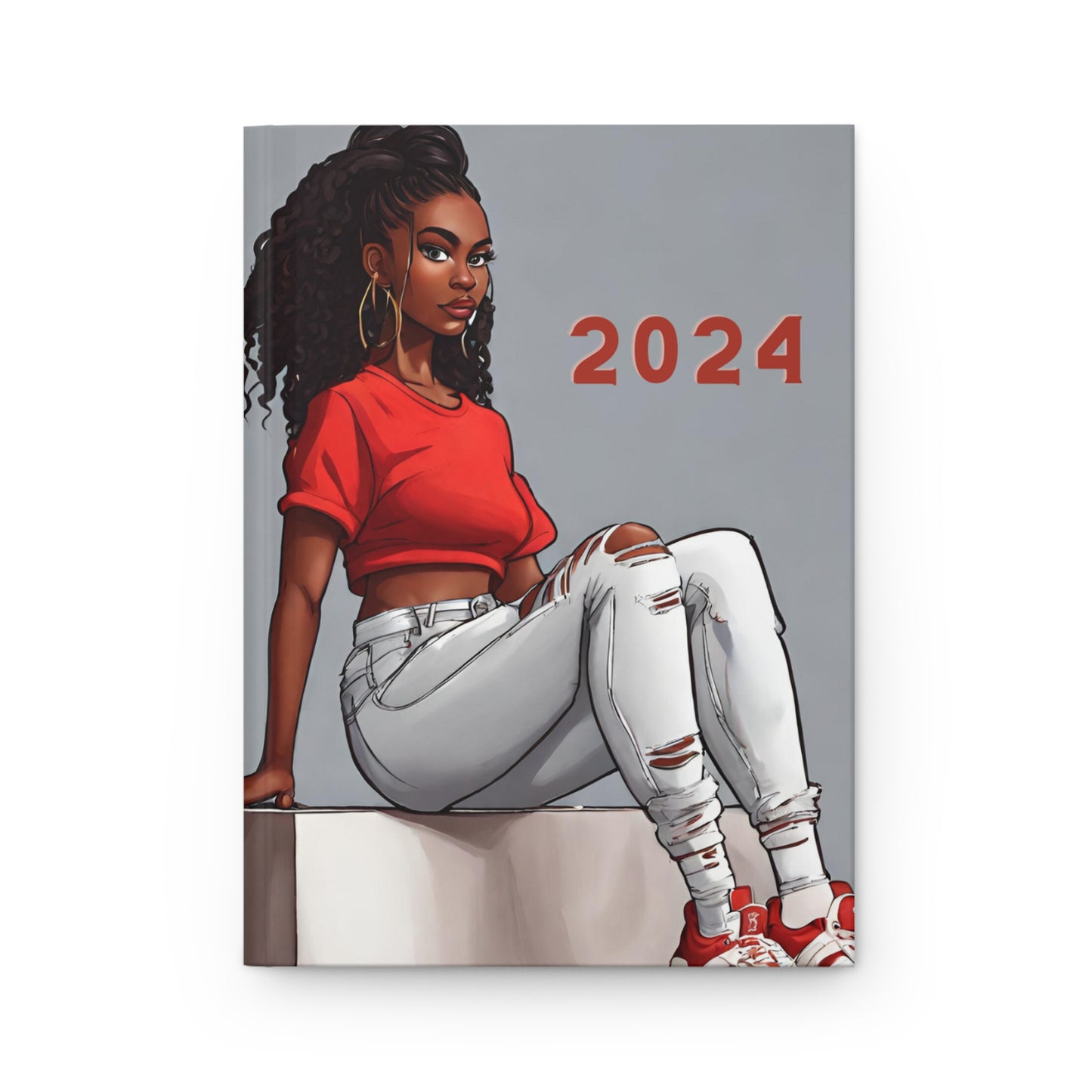 Hardcover Journal "Red Crop & Jeans" - Street Queens Collection