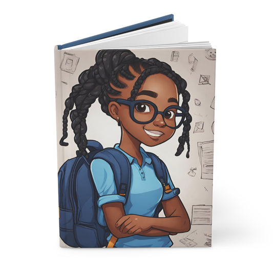 "Young Girl Braids and Glasses (Blue)" - Youth Collection
