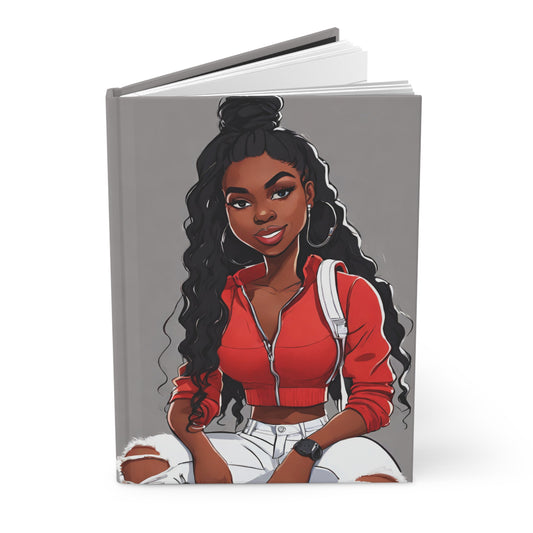 Hardcover Journal "Round the Way Girl (Red)" - Street Queens Collection