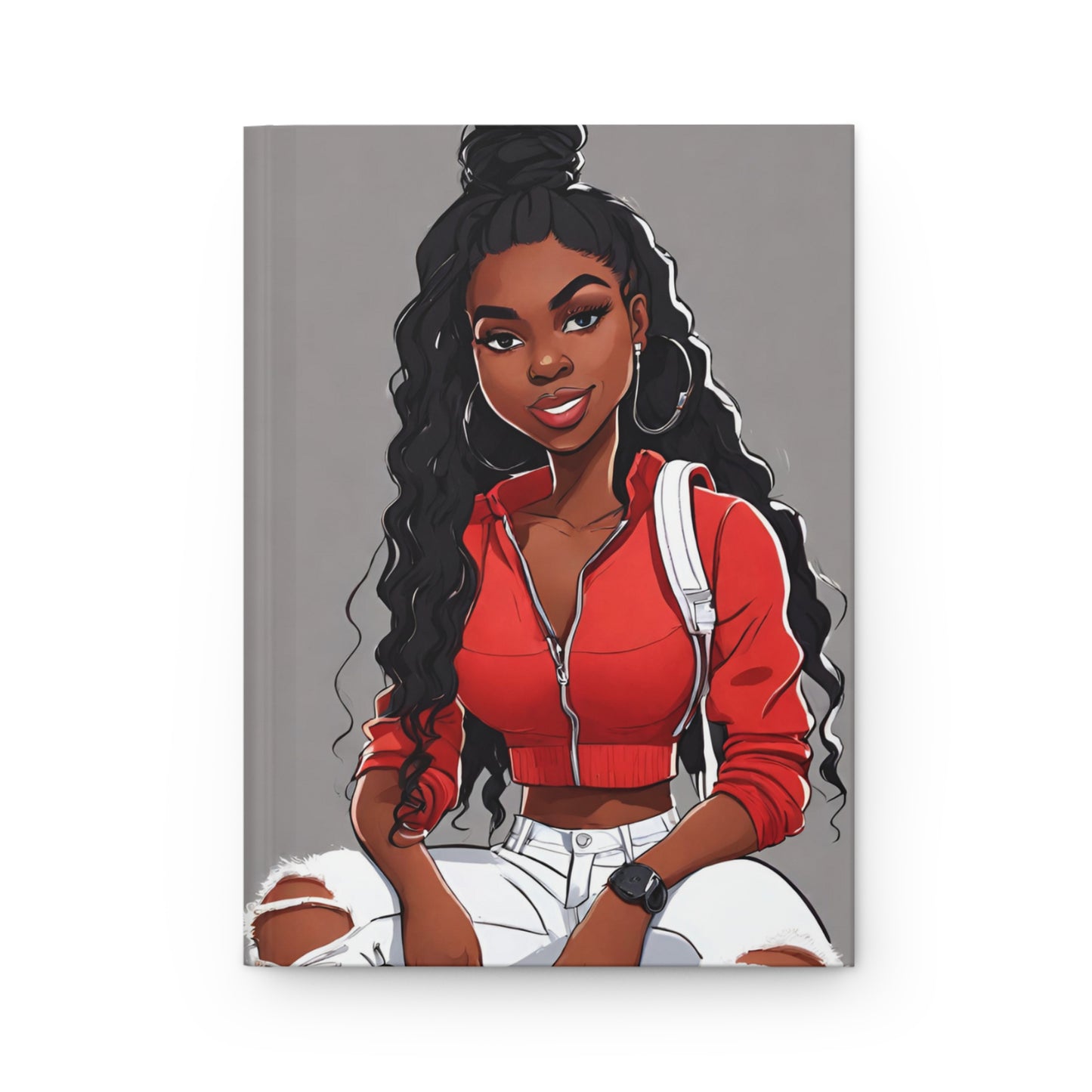 Hardcover Journal "Round the Way Girl (Red)" - Street Queens Collection