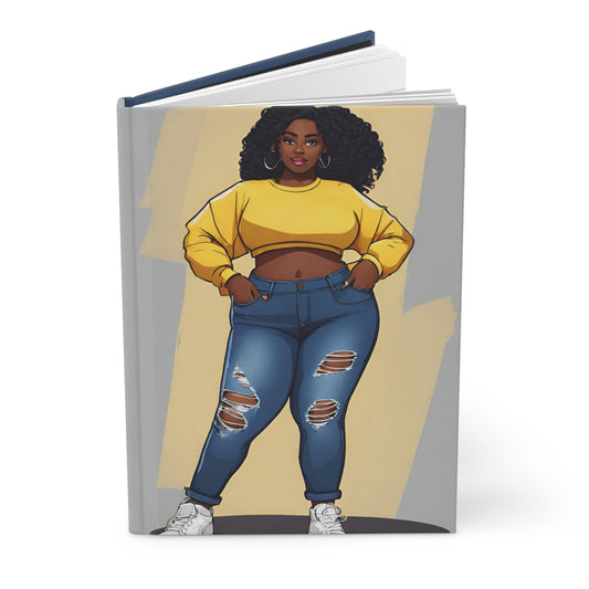 Hardcover Journal "Beauty Gold Crop & Blue Jeans" - Street Queens Collection