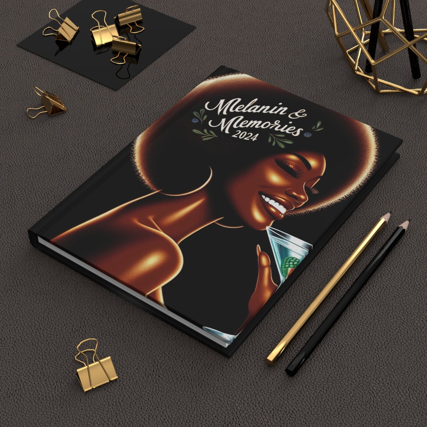 Hardcover Journal "Melanin & Memories 2024" - Travel Queens Collection