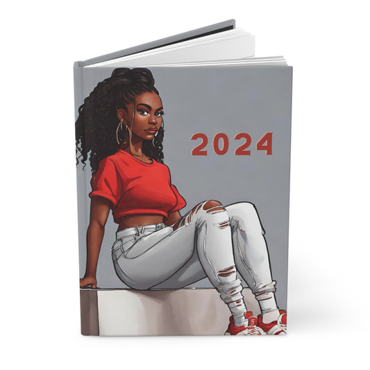 Hardcover Journal "Red Crop & Jeans" - Street Queens Collection